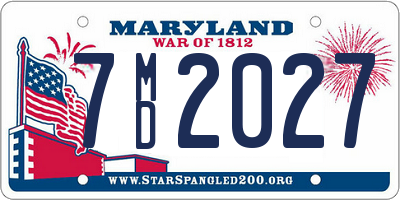 MD license plate 7MD2027