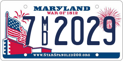 MD license plate 7MD2029