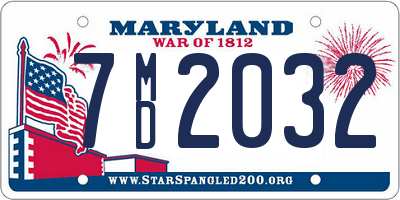 MD license plate 7MD2032