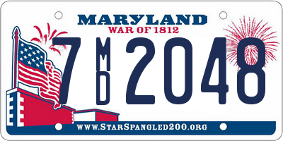 MD license plate 7MD2048