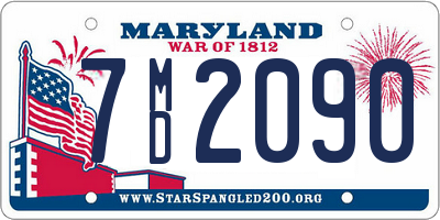 MD license plate 7MD2090