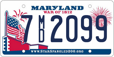 MD license plate 7MD2099