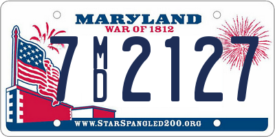 MD license plate 7MD2127