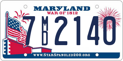 MD license plate 7MD2140
