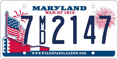 MD license plate 7MD2147