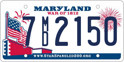 MD license plate 7MD2150
