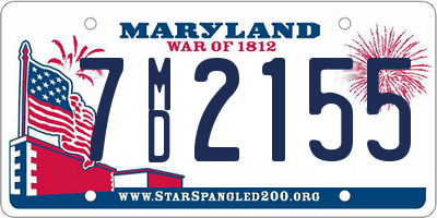MD license plate 7MD2155