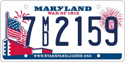 MD license plate 7MD2159