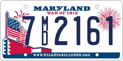 MD license plate 7MD2161