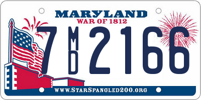 MD license plate 7MD2166