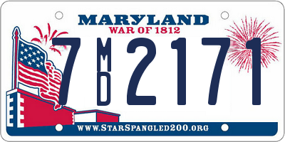 MD license plate 7MD2171