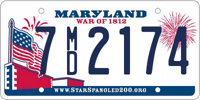 MD license plate 7MD2174