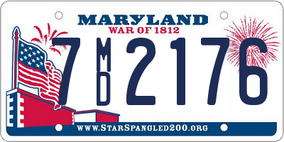 MD license plate 7MD2176
