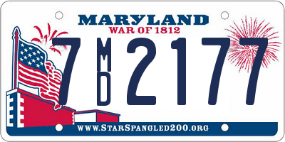 MD license plate 7MD2177
