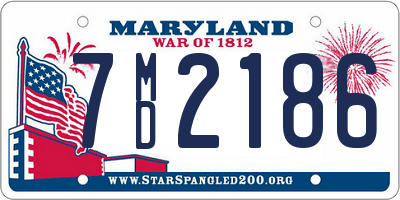 MD license plate 7MD2186