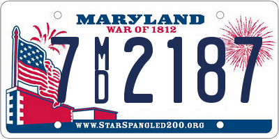 MD license plate 7MD2187