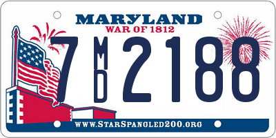 MD license plate 7MD2188