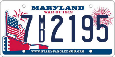 MD license plate 7MD2195