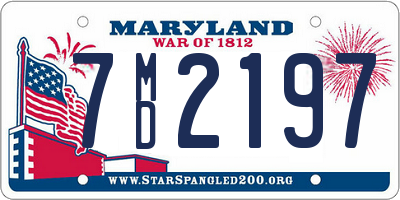 MD license plate 7MD2197