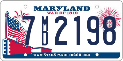 MD license plate 7MD2198
