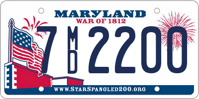 MD license plate 7MD2200