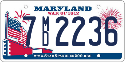 MD license plate 7MD2236