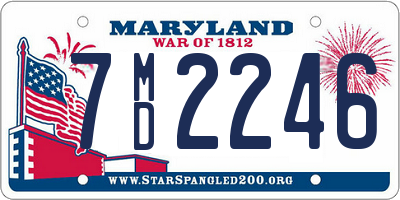 MD license plate 7MD2246