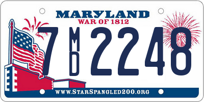 MD license plate 7MD2248