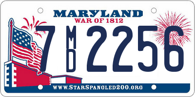 MD license plate 7MD2256
