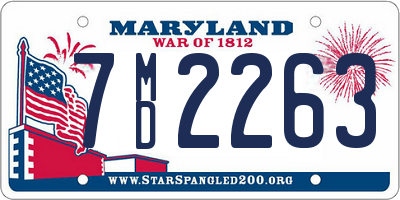 MD license plate 7MD2263