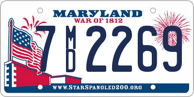MD license plate 7MD2269