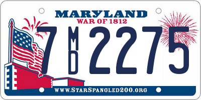 MD license plate 7MD2275