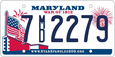 MD license plate 7MD2279