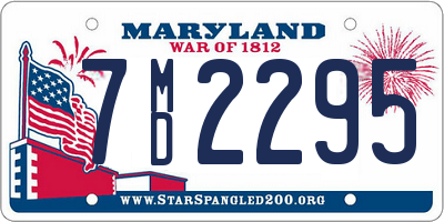 MD license plate 7MD2295