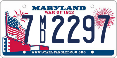 MD license plate 7MD2297