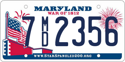 MD license plate 7MD2356