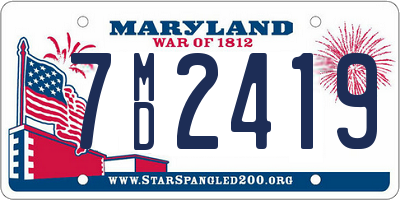 MD license plate 7MD2419