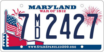 MD license plate 7MD2427