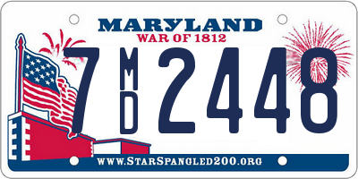 MD license plate 7MD2448