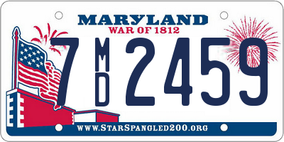 MD license plate 7MD2459