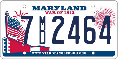 MD license plate 7MD2464