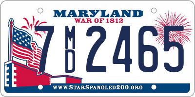 MD license plate 7MD2465