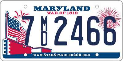 MD license plate 7MD2466