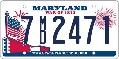 MD license plate 7MD2471