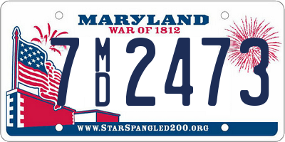 MD license plate 7MD2473