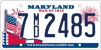 MD license plate 7MD2485