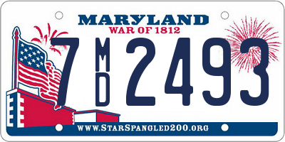 MD license plate 7MD2493