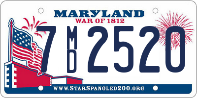 MD license plate 7MD2520