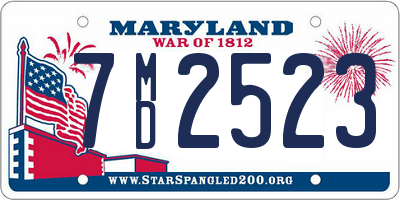 MD license plate 7MD2523