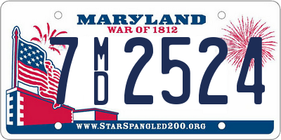 MD license plate 7MD2524